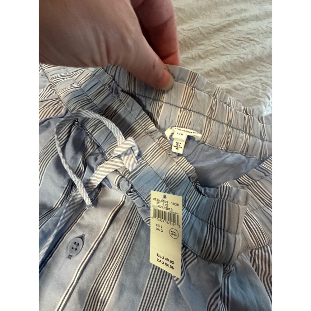 Aerie boxer skort striped white Waist Large NWT - Picture 5 of 9